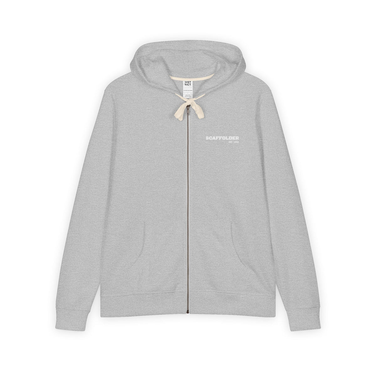 Black Full-Zip Hoodie with Minimal Logo