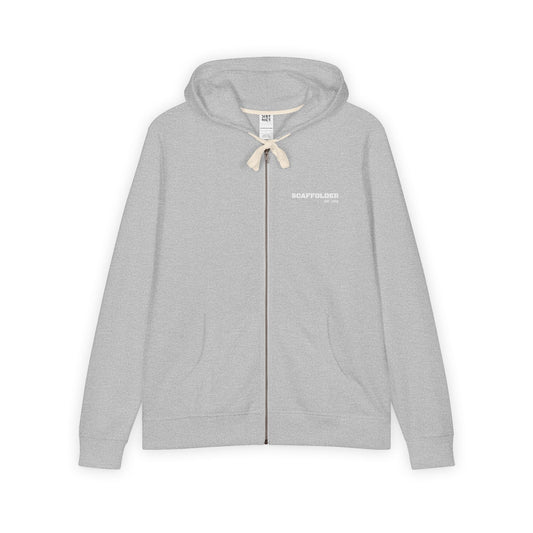 Black Full-Zip Hoodie with Minimal Logo