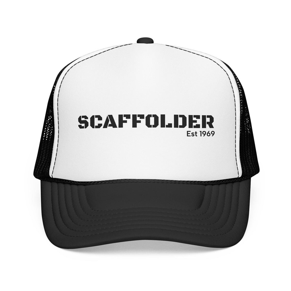 Black Trucker Hat with “GRAMPOWDER” Embroidery